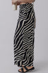 Summer Safari Zebra Stripe Print Flowy Wide Leg Pants